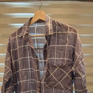 BLUE WHITE CHECKER BLOUSE